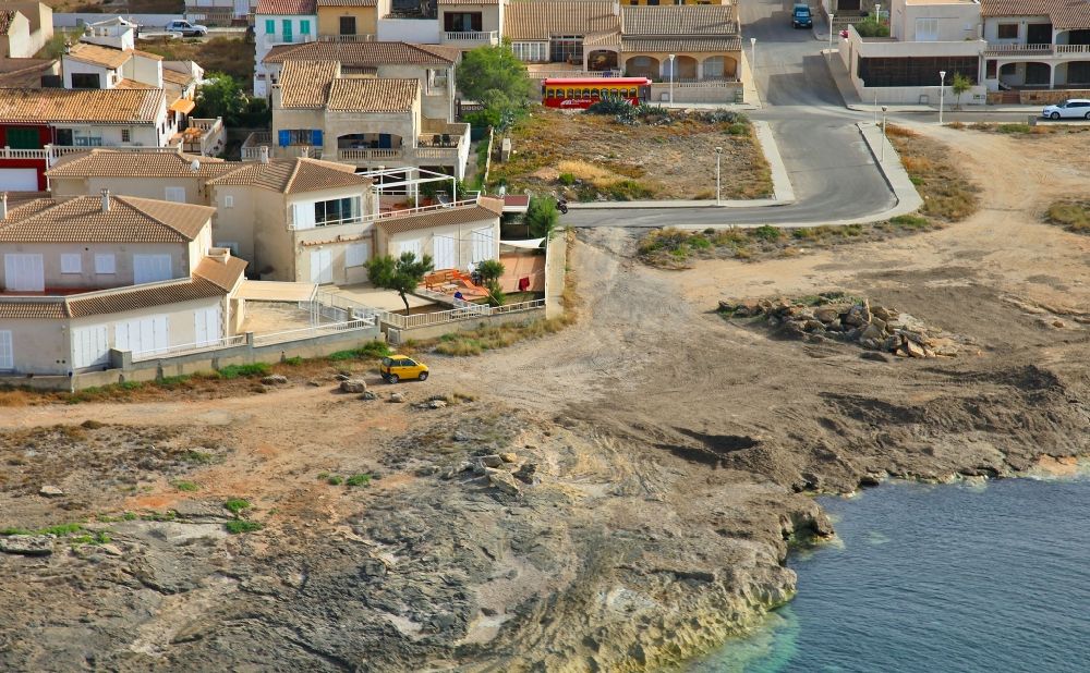 Luftaufnahme Can Picafort - Alcúdia bay Badia d'Alcúdia in Can Picafort in Balearische Insel Mallorca, Spanien