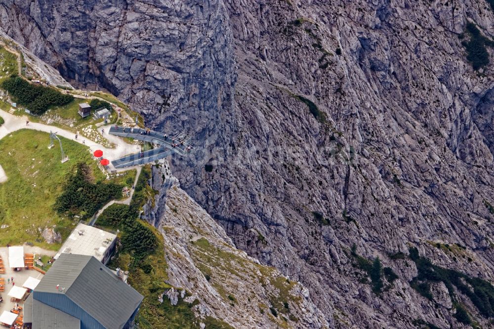 Luftaufnahme Grainau - AlpspiX Aussichtsplattform und Bergstation der Alpspitzbahn am Fuße der Alpspitze nahe Garmisch-Partenkirchen im Bundesland Bayern