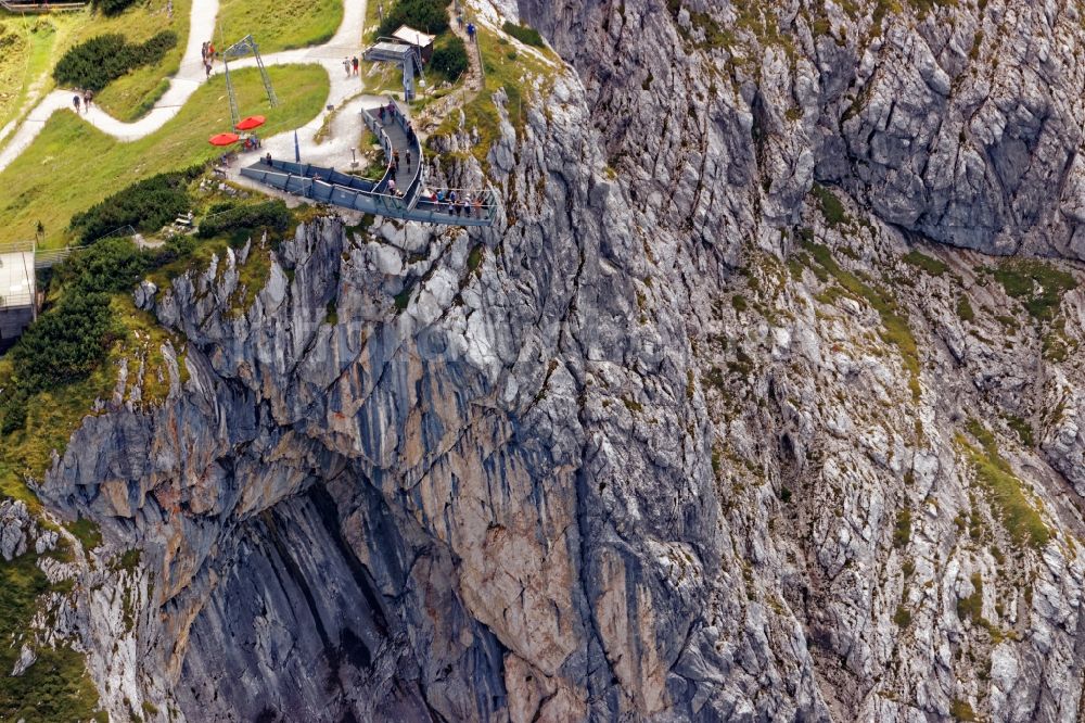Luftbild Grainau - AlpspiX Aussichtsplattform und Bergstation der Alpspitzbahn am Fuße der Alpspitze nahe Garmisch-Partenkirchen im Bundesland Bayern