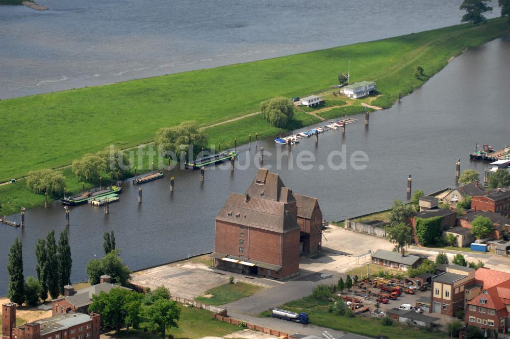Luftbild Wittenberge - Alte Ölmühle Festspielgelände in Wittenberge