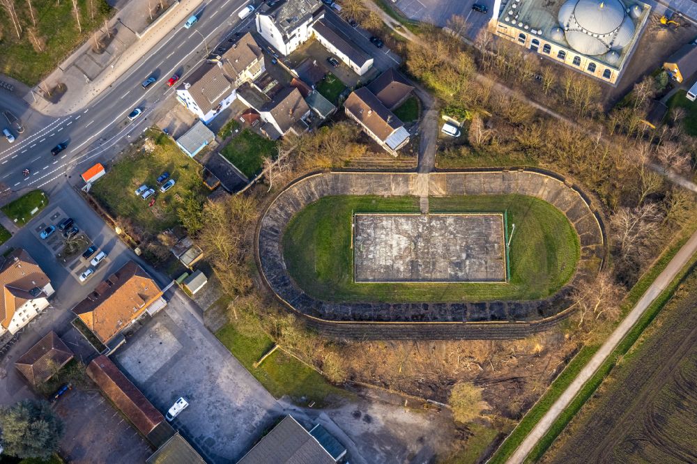 Luftbild Herringen - Altes Fussballstadion Barbara-Stadion in Herringen im Bundesland Nordrhein-Westfalen, Deutschland