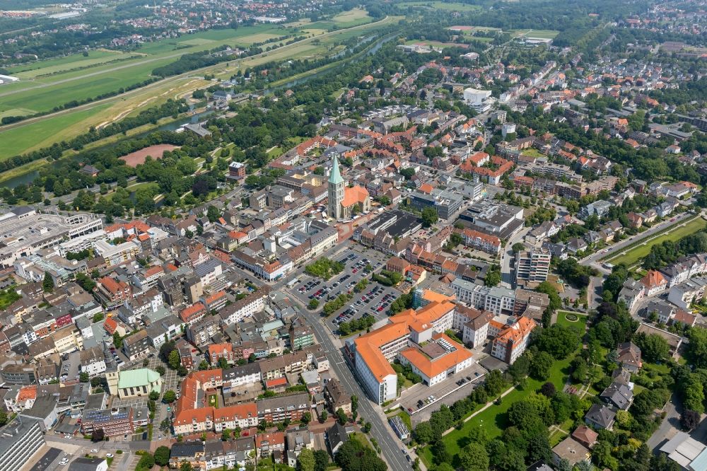 Hamm aus der Vogelperspektive: Altstadt von Hamm im Bundesland Nordrhein-Westfalen