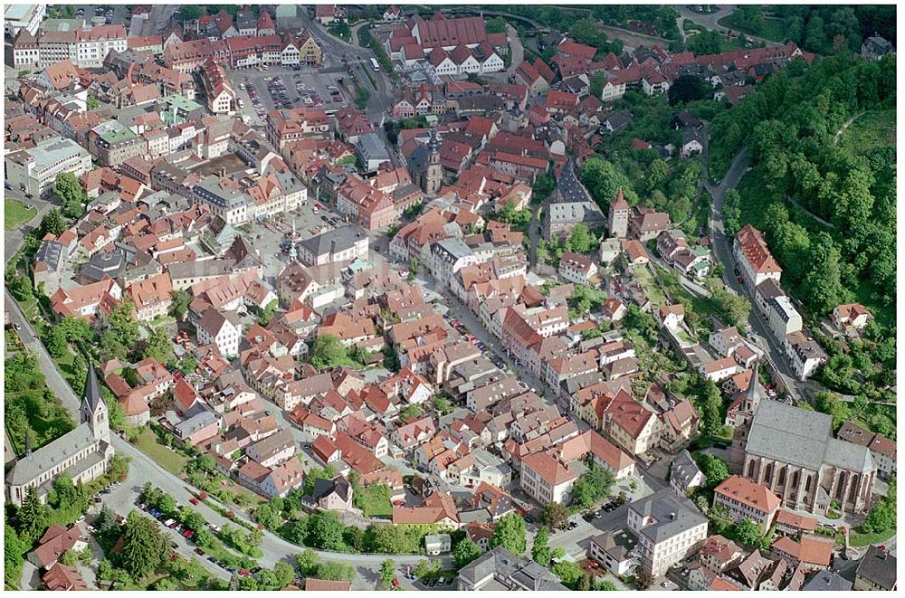 Kulmbach von oben - Altstadt von Kulmbach