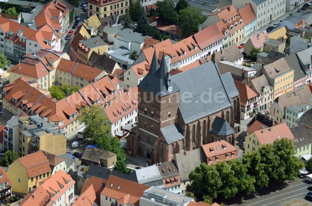 Luftbild Delitzsch - Altstadt mit der Stadtkirche St. Peter und Paul in Delitzsch in Sachsen