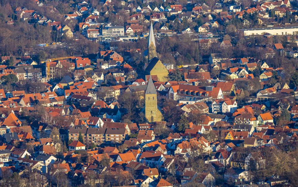 Luftaufnahme Soest - Altstadtbereich und Innenstadt in Soest im Bundesland Nordrhein-Westfalen, Deutschland