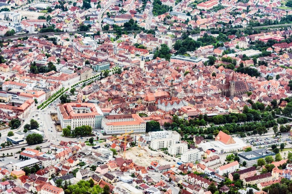 Luftbild Ansbach - Altstadtbereich und Innenstadtzentrum in Ansbach im Bundesland Bayern, Deutschland
