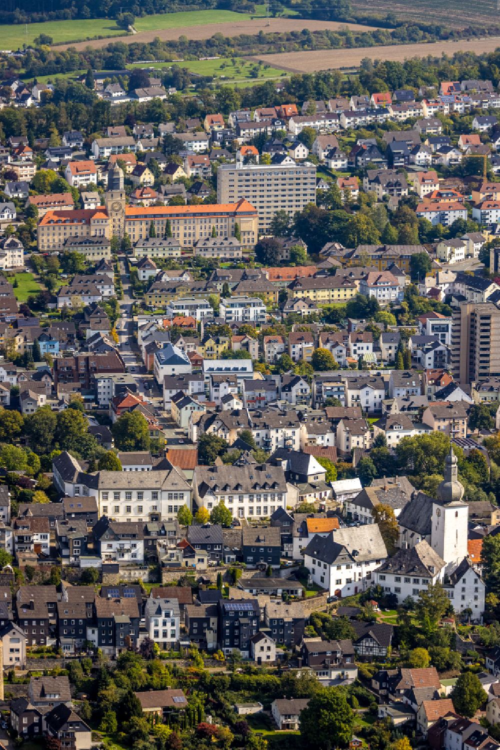 Luftaufnahme Arnsberg - Altstadtbereich und Innenstadtzentrum in Arnsberg im Bundesland Nordrhein-Westfalen, Deutschland