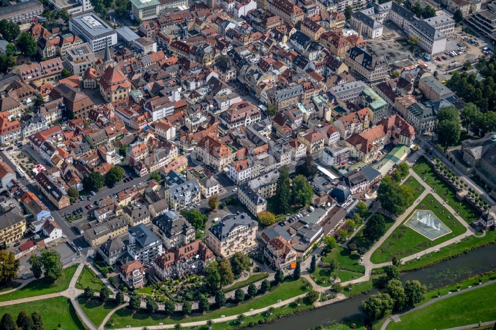 Luftaufnahme Bad Kissingen - Altstadtbereich und Innenstadtzentrum in Bad Kissingen im Bundesland Bayern, Deutschland