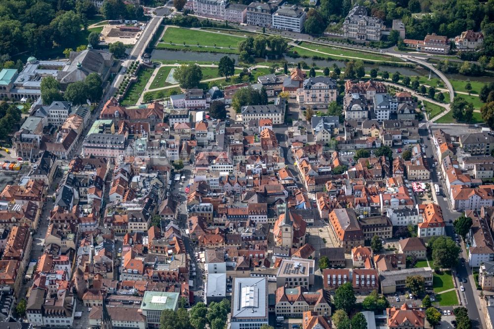 Luftbild Bad Kissingen - Altstadtbereich und Innenstadtzentrum in Bad Kissingen im Bundesland Bayern, Deutschland