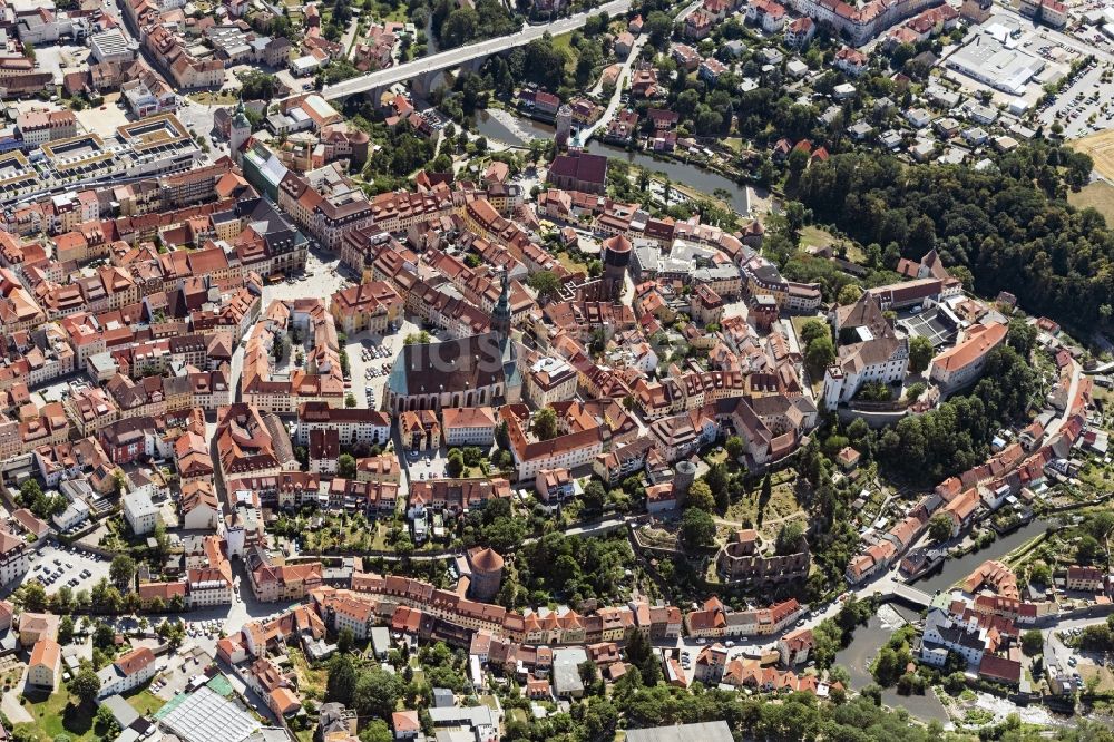 Luftaufnahme Bautzen - Altstadtbereich und Innenstadtzentrum in Bautzen im Bundesland Sachsen, Deutschland