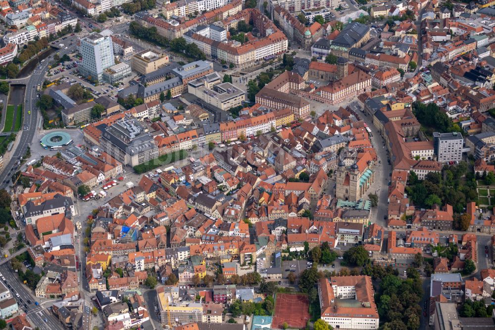 Luftbild Bayreuth - Altstadtbereich und Innenstadtzentrum in Bayreuth im Bundesland Bayern, Deutschland