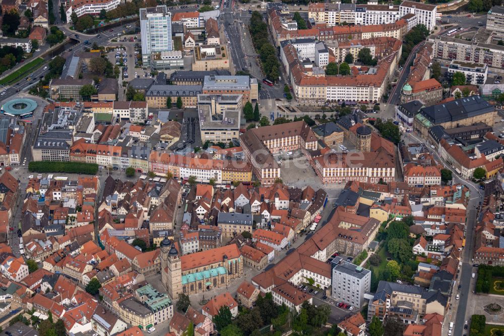 Bayreuth von oben - Altstadtbereich und Innenstadtzentrum in Bayreuth im Bundesland Bayern, Deutschland
