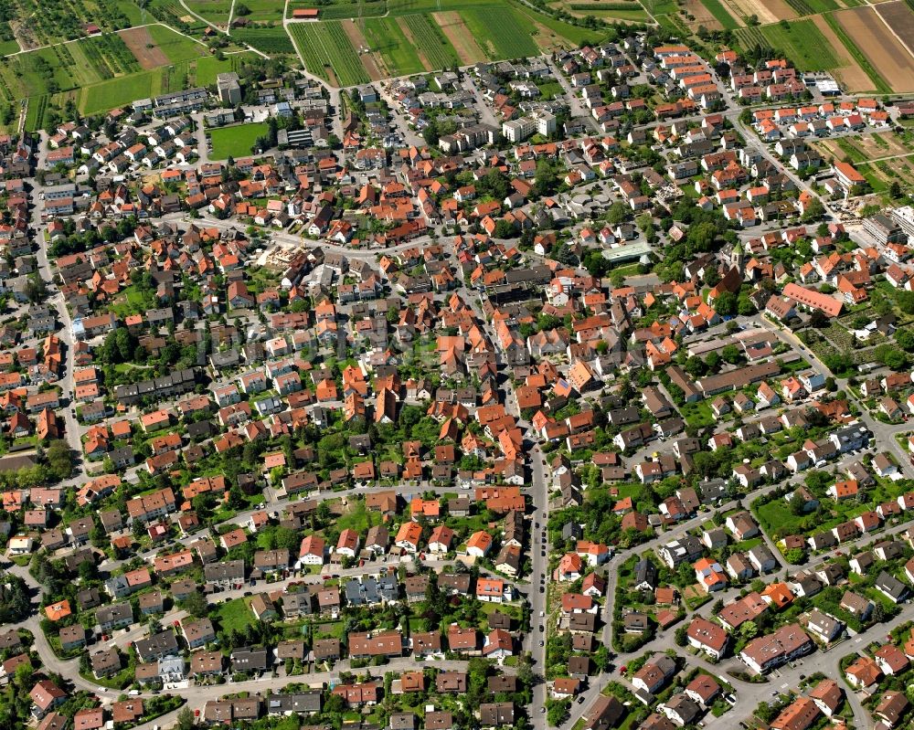 Luftaufnahme Beutelsbach - Altstadtbereich und Innenstadtzentrum in Beutelsbach im Bundesland Baden-Württemberg, Deutschland