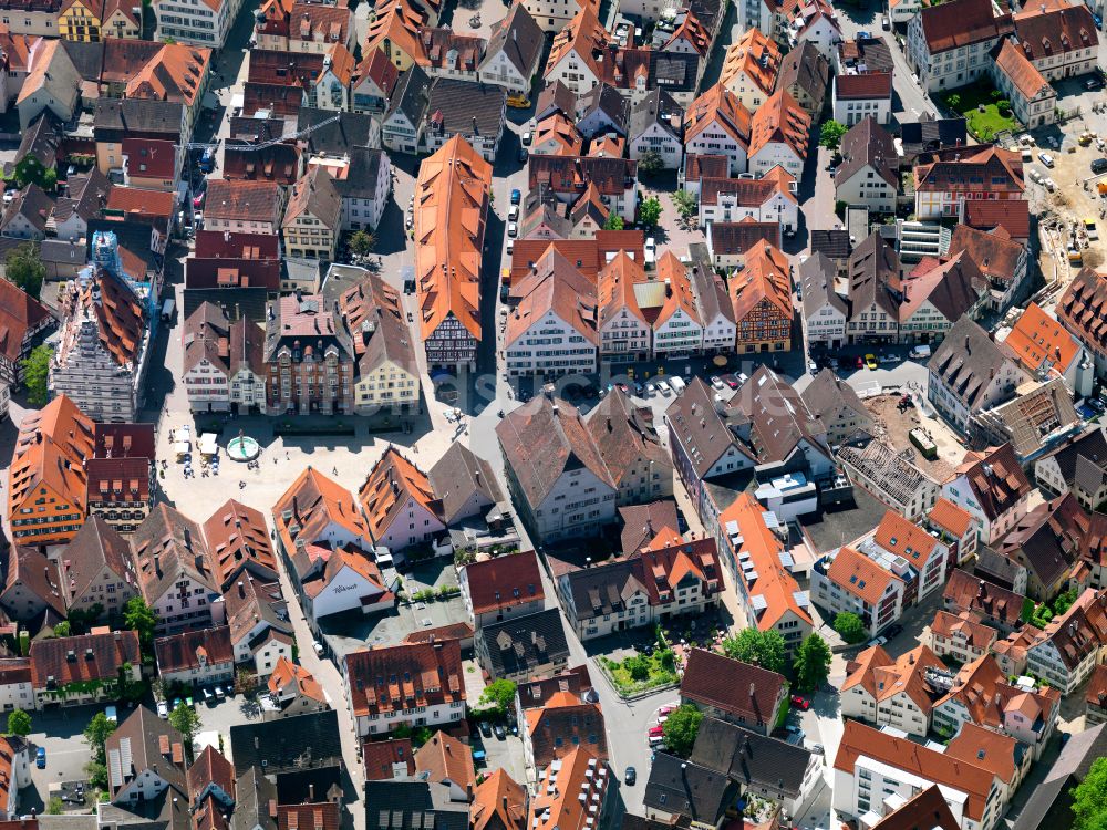 Luftbild Biberach an der Riß - Altstadtbereich und Innenstadtzentrum in Biberach an der Riß im Bundesland Baden-Württemberg, Deutschland