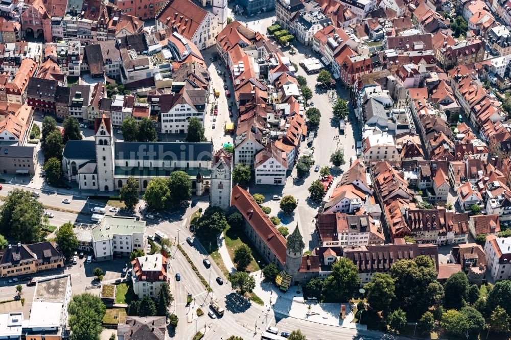 Luftbild Ravensburg - Altstadtbereich und Innenstadtzentrum mit Blick auf das Frauentor und den Grünen Turm in Ravensburg im Bundesland Baden-Württemberg, Deutschland