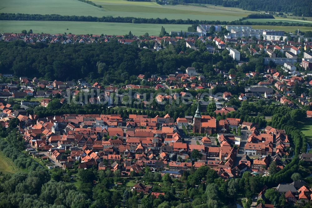 Luftaufnahme Boizenburg/Elbe - Altstadtbereich und Innenstadtzentrum in Boizenburg/Elbe im Bundesland Mecklenburg-Vorpommern