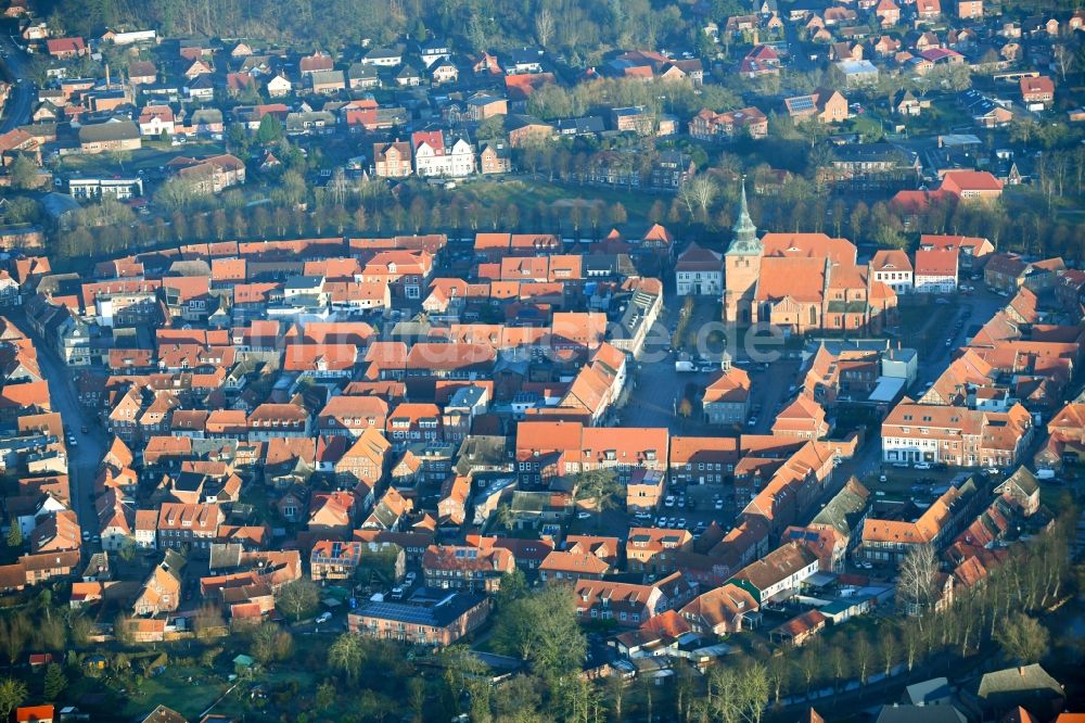Boizenburg/Elbe von oben - Altstadtbereich und Innenstadtzentrum in Boizenburg/Elbe im Bundesland Mecklenburg-Vorpommern, Deutschland