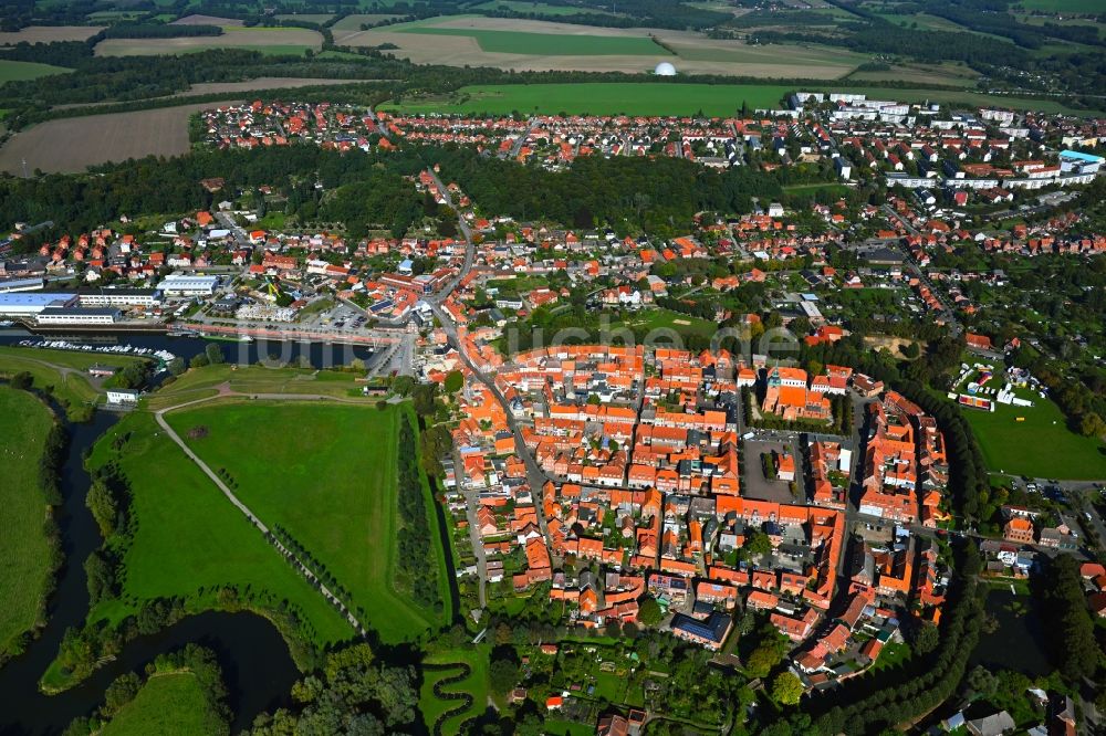 Luftbild Boizenburg/Elbe - Altstadtbereich und Innenstadtzentrum in Boizenburg/Elbe im Bundesland Mecklenburg-Vorpommern, Deutschland