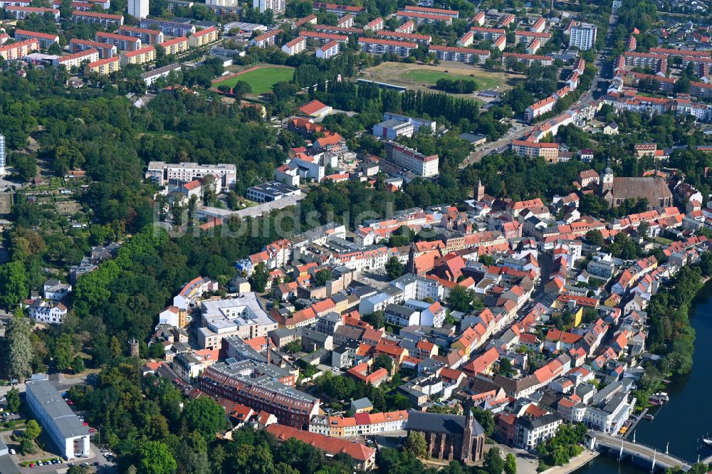 Luftaufnahme Brandenburg an der Havel - Altstadtbereich und Innenstadtzentrum in Brandenburg an der Havel im Bundesland Brandenburg, Deutschland