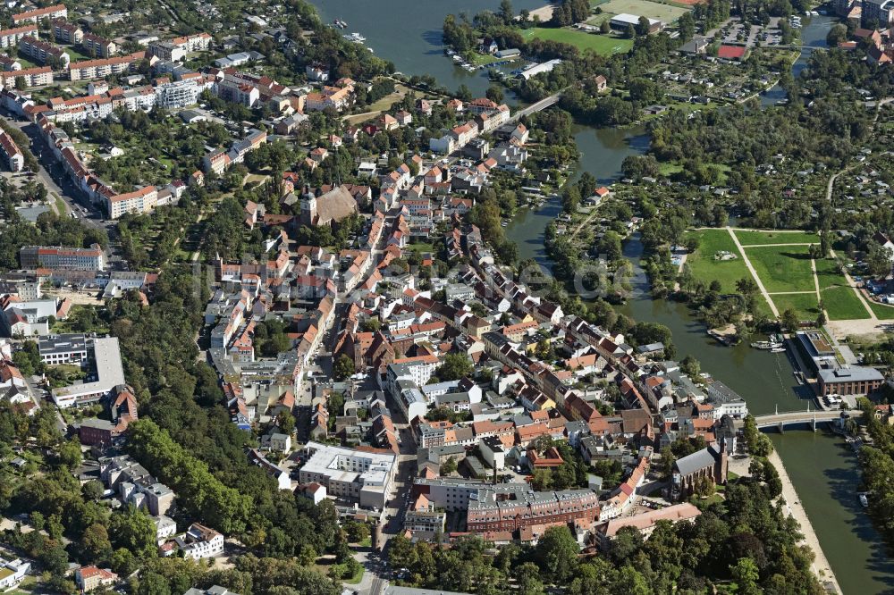 Luftbild Brandenburg an der Havel - Altstadtbereich und Innenstadtzentrum in Brandenburg an der Havel im Bundesland Brandenburg, Deutschland