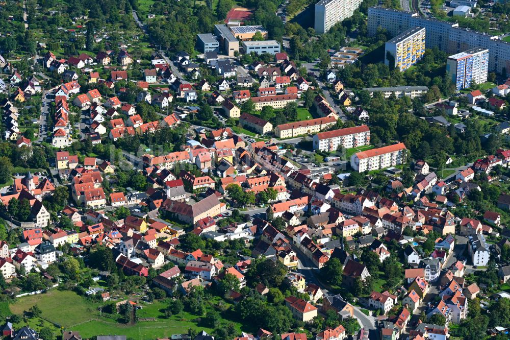 Luftbild Burgau - Altstadtbereich und Innenstadtzentrum in Burgau im Bundesland Thüringen, Deutschland