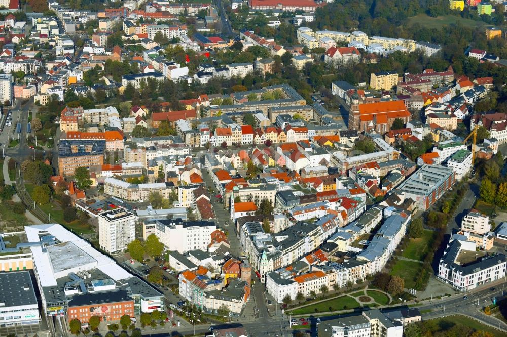 Luftbild Cottbus - Altstadtbereich und Innenstadtzentrum in Cottbus im Bundesland Brandenburg, Deutschland
