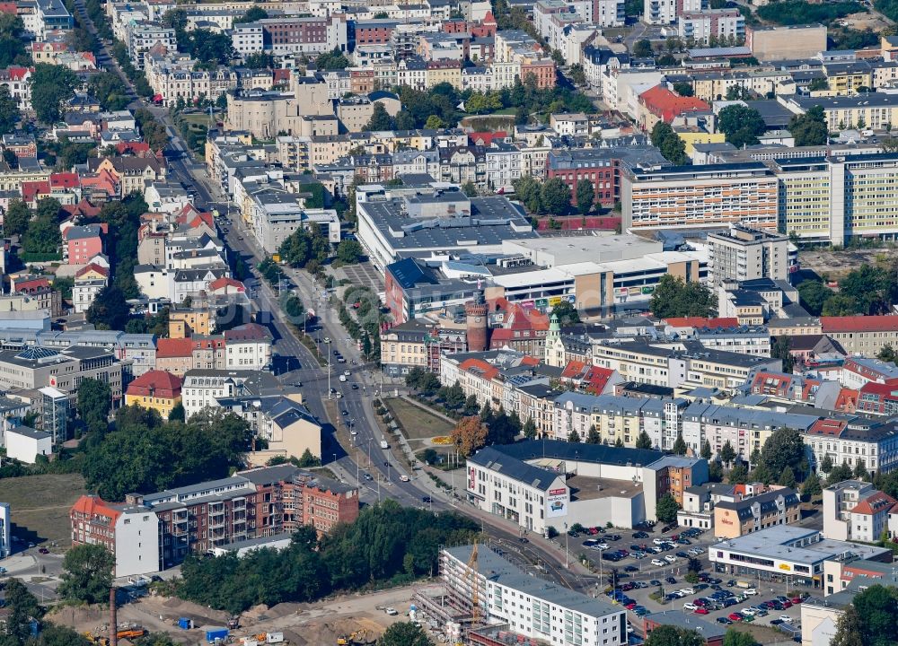 Luftaufnahme Cottbus - Altstadtbereich und Innenstadtzentrum in Cottbus im Bundesland Brandenburg, Deutschland