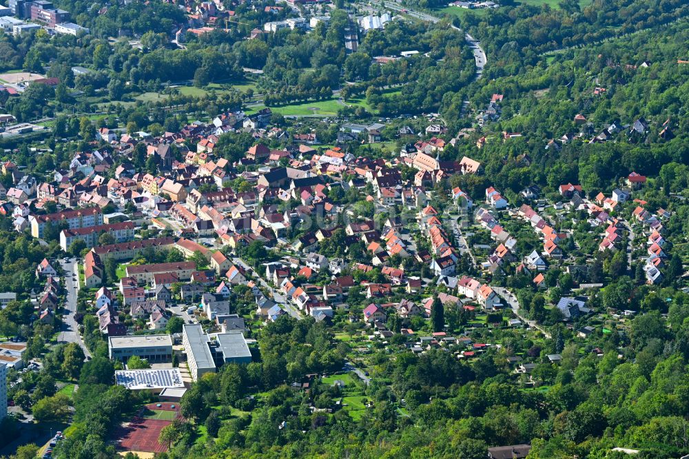 Drackendorf aus der Vogelperspektive: Altstadtbereich und Innenstadtzentrum in Drackendorf im Bundesland Thüringen, Deutschland