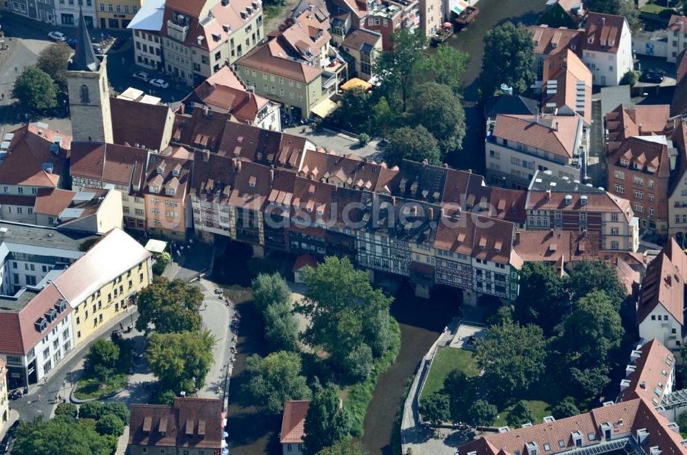 Erfurt aus der Vogelperspektive: Altstadtbereich und Innenstadtzentrum in Erfurt im Bundesland Thüringen, Deutschland