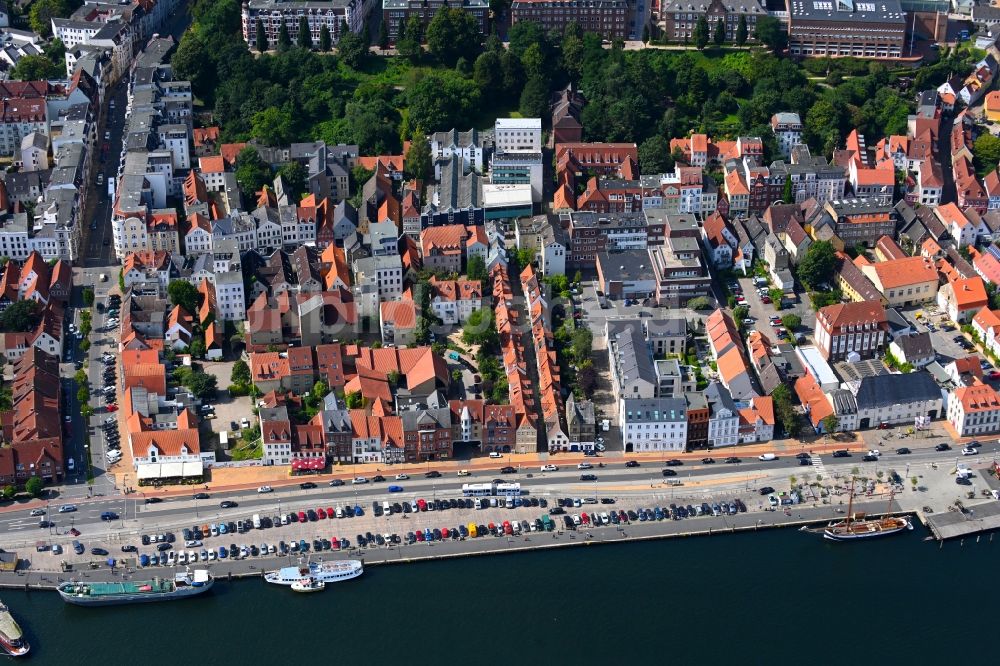 Luftbild Flensburg - Altstadtbereich und Innenstadtzentrum in Flensburg im Bundesland Schleswig-Holstein, Deutschland