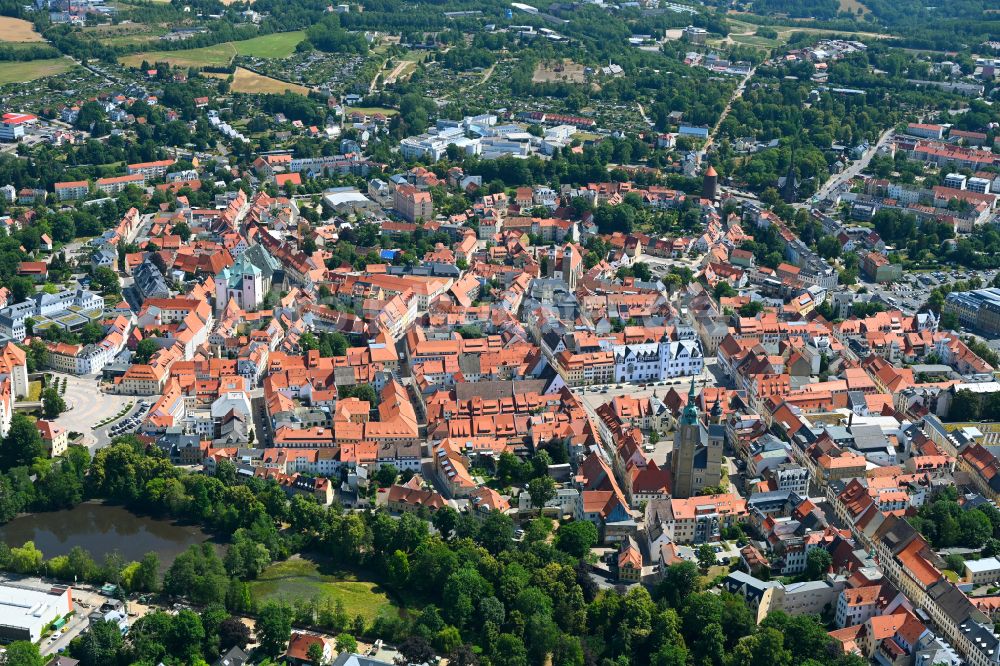 Luftbild Freiberg - Altstadtbereich und Innenstadtzentrum in Freiberg im Bundesland Sachsen, Deutschland
