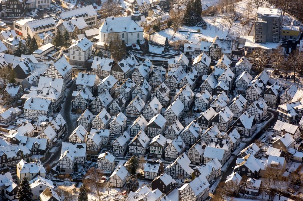 Luftbild Freudenberg - Altstadtbereich und Innenstadtzentrum in Freudenberg im Bundesland Nordrhein-Westfalen