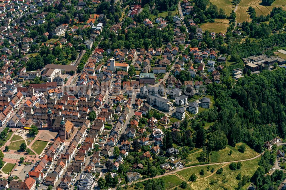 Luftbild Freudenstadt - Altstadtbereich und Innenstadtzentrum in Freudenstadt im Bundesland Baden-Württemberg, Deutschland