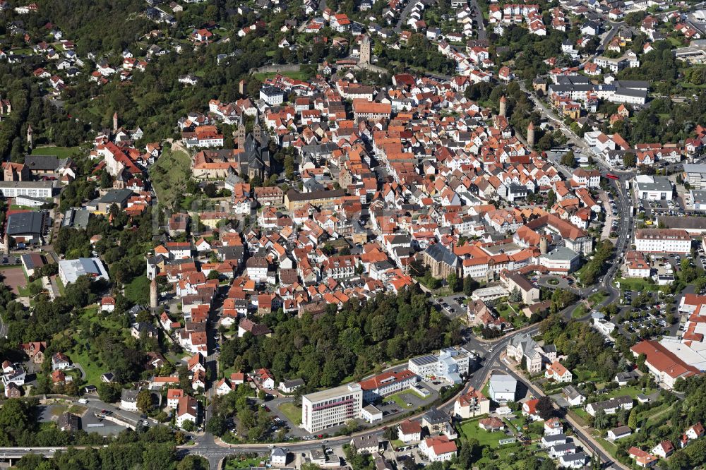 Luftbild Fritzlar - Altstadtbereich und Innenstadtzentrum in Fritzlar im Bundesland Hessen, Deutschland