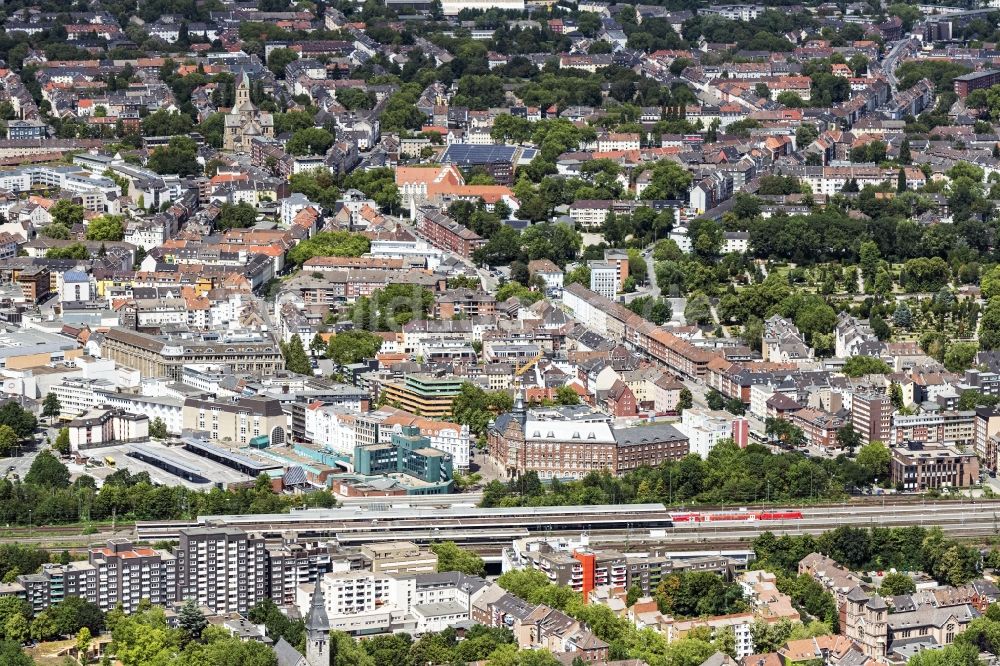 Gelsenkirchen von oben - Altstadtbereich und Innenstadtzentrum in Gelsenkirchen im Bundesland Nordrhein-Westfalen, Deutschland