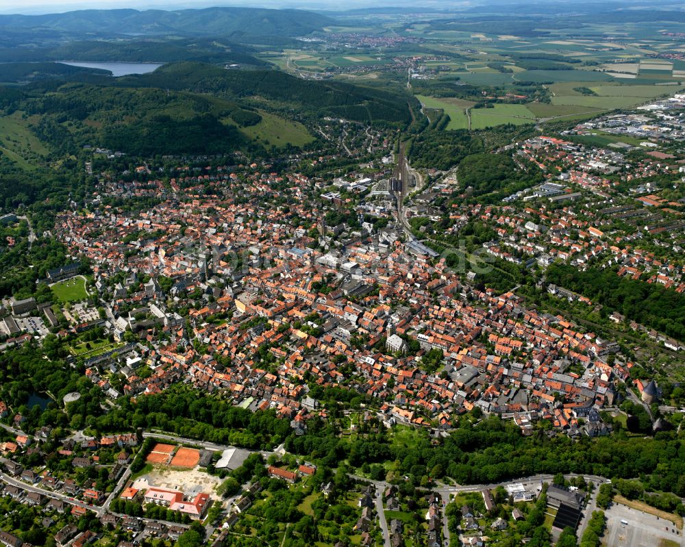 Luftaufnahme Goslar - Altstadtbereich und Innenstadtzentrum in Goslar im Bundesland Niedersachsen, Deutschland