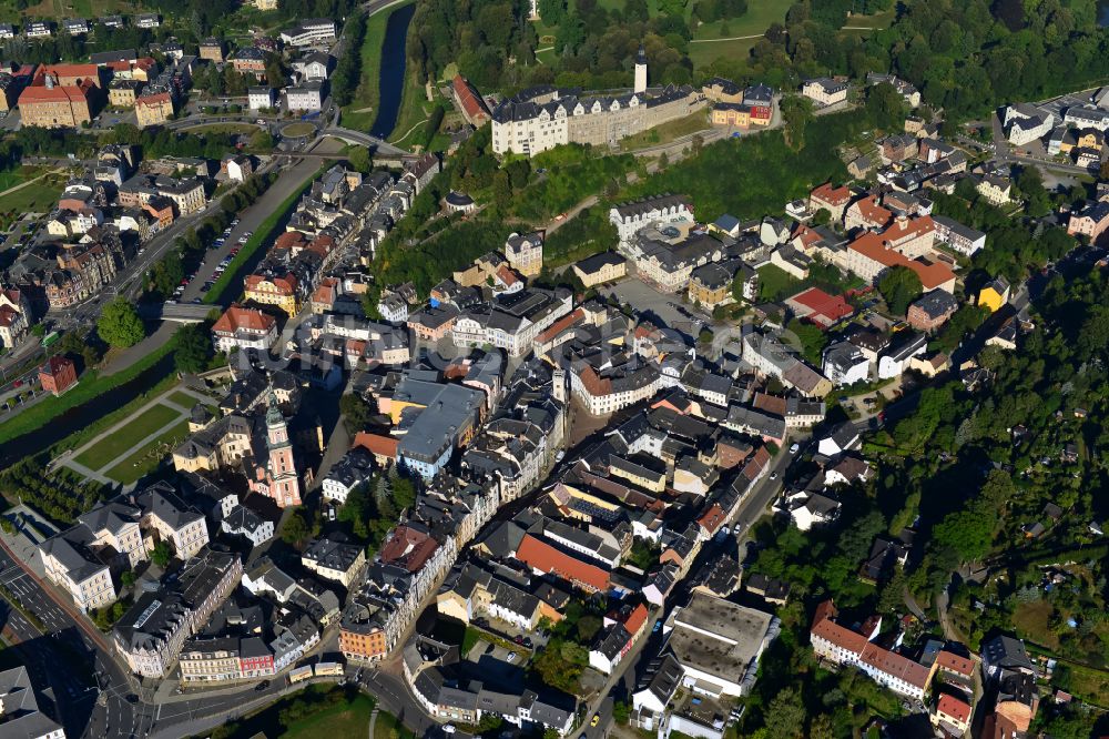 Luftbild Greiz - Altstadtbereich und Innenstadtzentrum in Greiz im Bundesland Thüringen, Deutschland