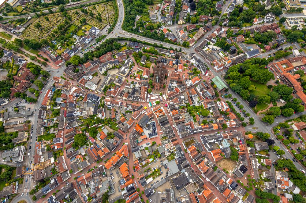Luftaufnahme Haltern am See - Altstadtbereich und Innenstadtzentrum in Haltern am See im Bundesland Nordrhein-Westfalen, Deutschland