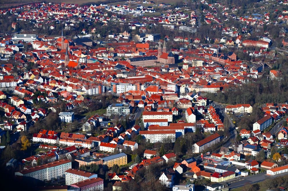 Heilbad Heiligenstadt von oben - Altstadtbereich und Innenstadtzentrum in Heilbad Heiligenstadt im Bundesland Thüringen, Deutschland