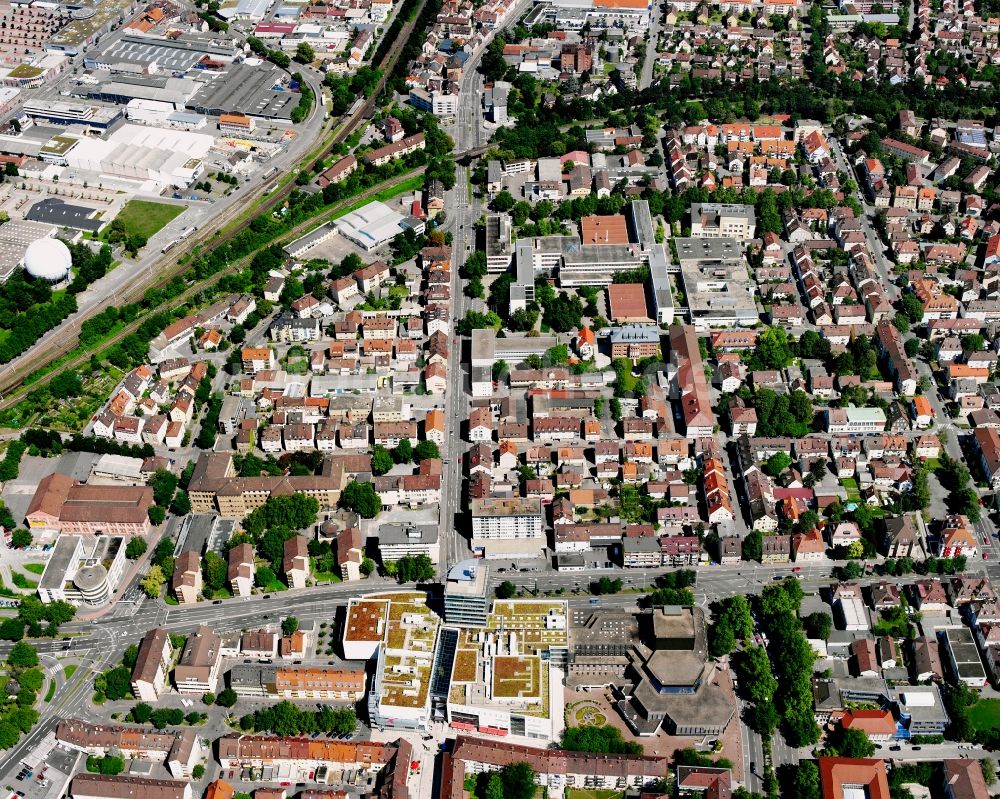 Luftbild Heilbronn - Altstadtbereich und Innenstadtzentrum in Heilbronn im Bundesland Baden-Württemberg, Deutschland