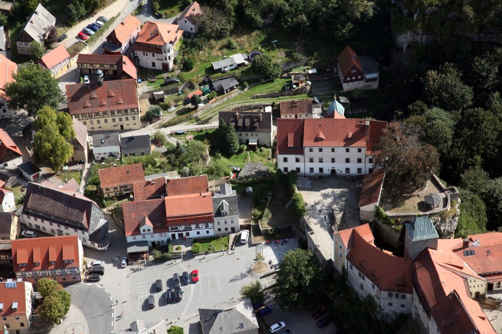 Luftbild Hohnstein - Altstadtbereich und Innenstadtzentrum in Hohnstein im Bundesland Sachsen, Deutschland