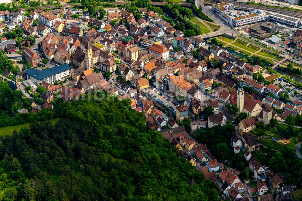 Luftaufnahme Horb am Neckar - Altstadtbereich und Innenstadtzentrum in Horb am Neckar im Bundesland Baden-Württemberg, Deutschland