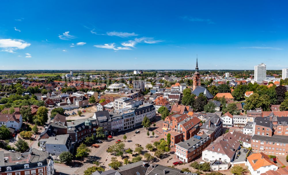 Luftaufnahme Itzehoe - Altstadtbereich und Innenstadtzentrum in Itzehoe im Bundesland Schleswig-Holstein