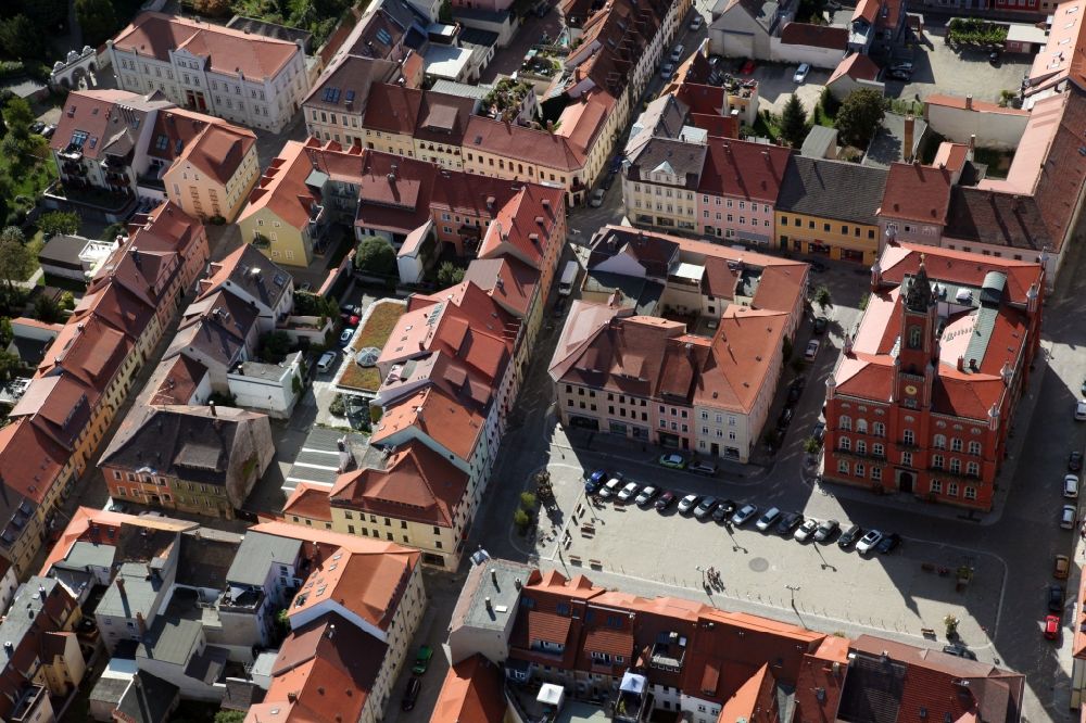 Luftbild Kamenz - Altstadtbereich und Innenstadtzentrum von Kamenz im Bundesland Sachsen