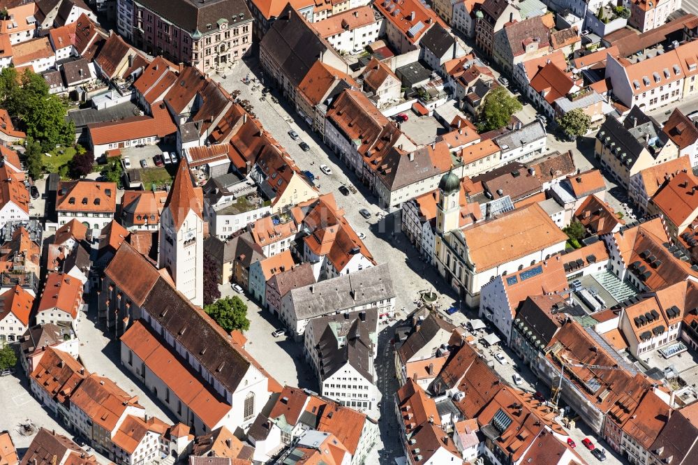 Luftbild Kaufbeuren - Altstadtbereich und Innenstadtzentrum in Kaufbeuren im Bundesland Bayern, Deutschland