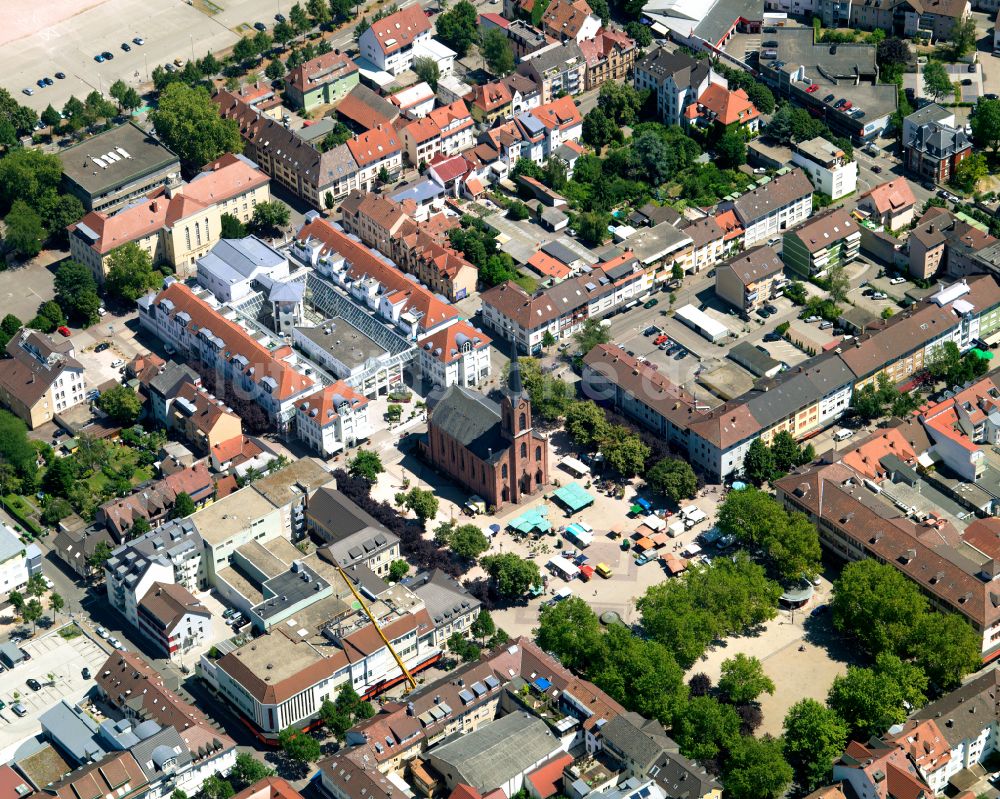 Kehl aus der Vogelperspektive: Altstadtbereich und Innenstadtzentrum in Kehl im Bundesland Baden-Württemberg, Deutschland
