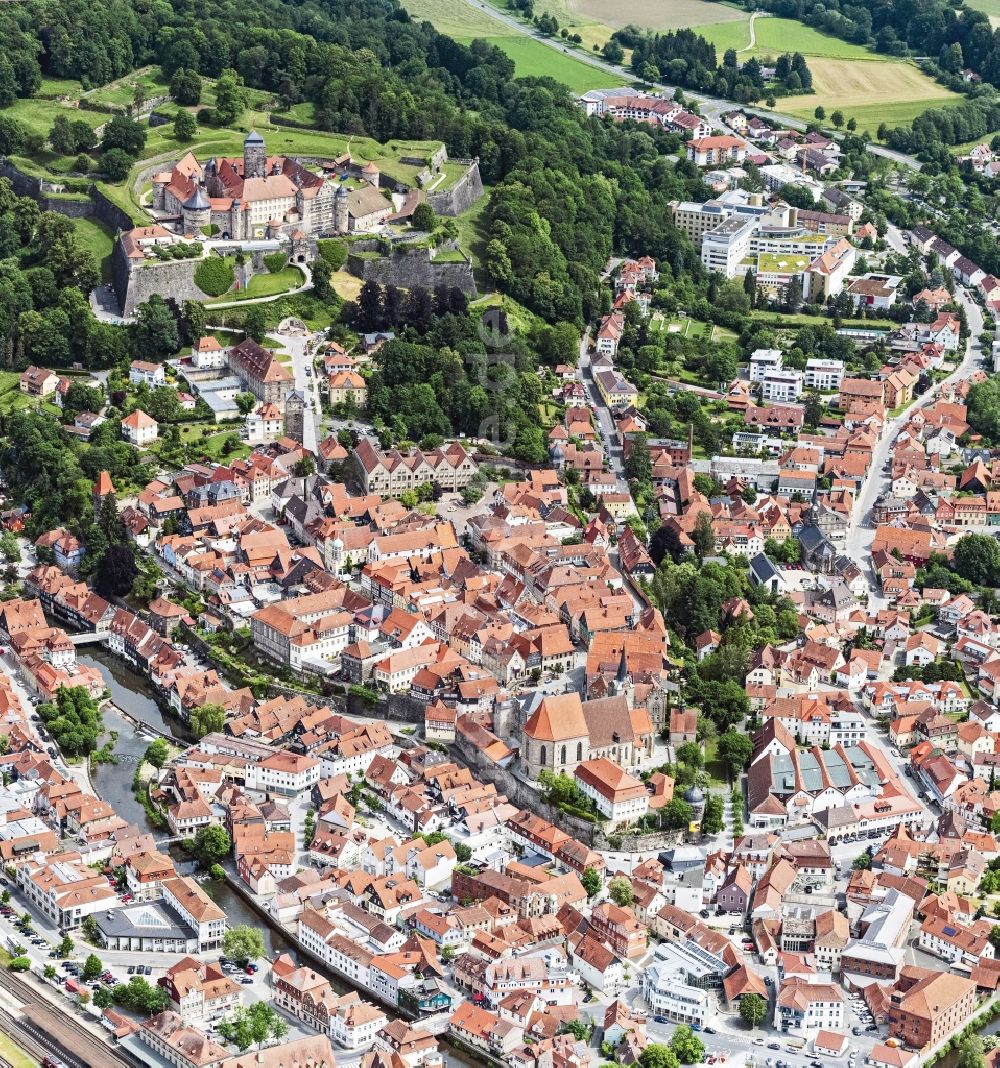 Luftbild Kronach - Altstadtbereich und Innenstadtzentrum in Kronach im Bundesland Bayern, Deutschland