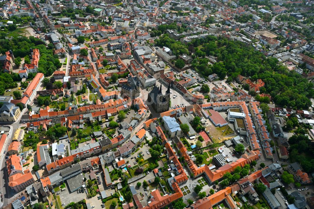Köthen (Anhalt) von oben - Altstadtbereich und Innenstadtzentrum in Köthen (Anhalt) im Bundesland Sachsen-Anhalt, Deutschland
