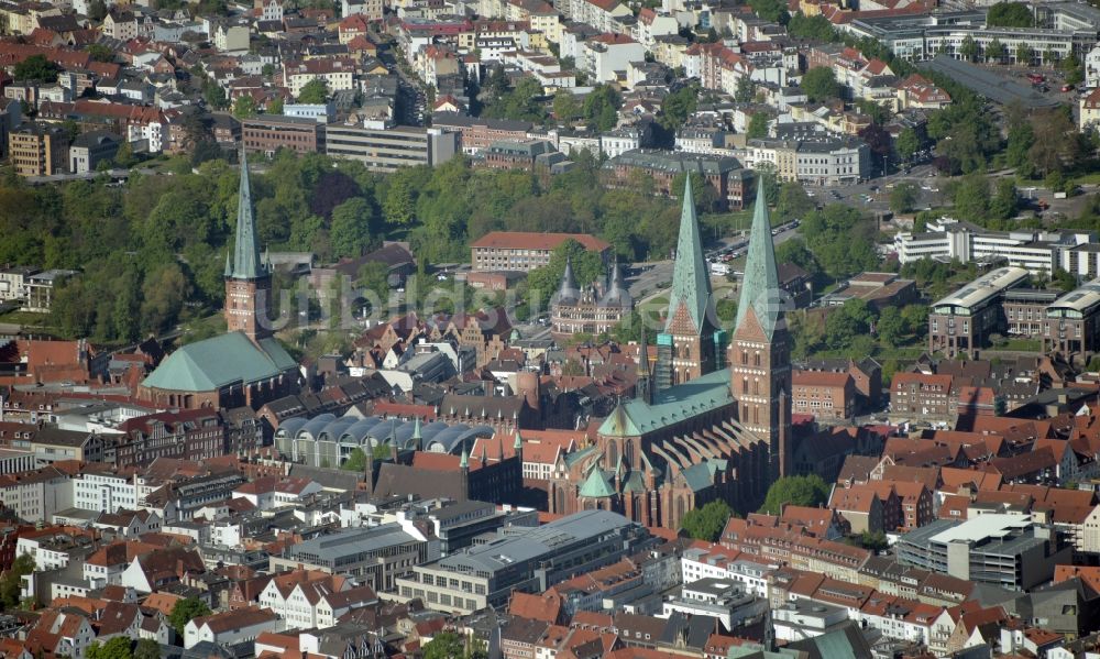 Luftbild Lübeck - Altstadtbereich und Innenstadtzentrum in Lübeck im Bundesland Schleswig-Holstein, Deutschland