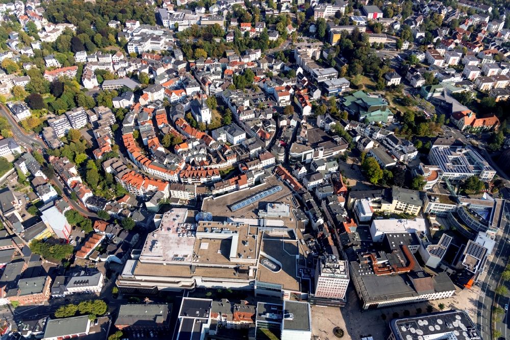 Luftaufnahme Lüdenscheid - Altstadtbereich und Innenstadtzentrum in Lüdenscheid im Bundesland Nordrhein-Westfalen, Deutschland